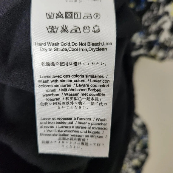 Comptoir des Cotonniers | 100% Silk Abstract Floral Short Sleeve Dress - Sz XS/S - Picture 14 of 15